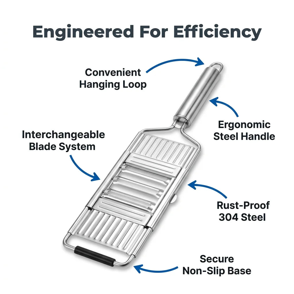MultiBlade™ - 3-in-1 stainless steel vegetable slicer grater and shredder