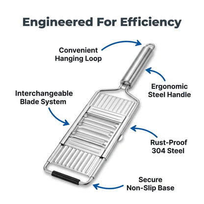 MultiBlade™ - 3-in-1 stainless steel vegetable slicer grater and shredder