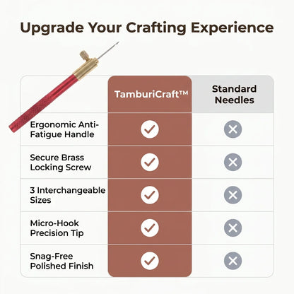 TamburiCraft™ - مجموعة إبر تمبور مريحة الاستخدام
