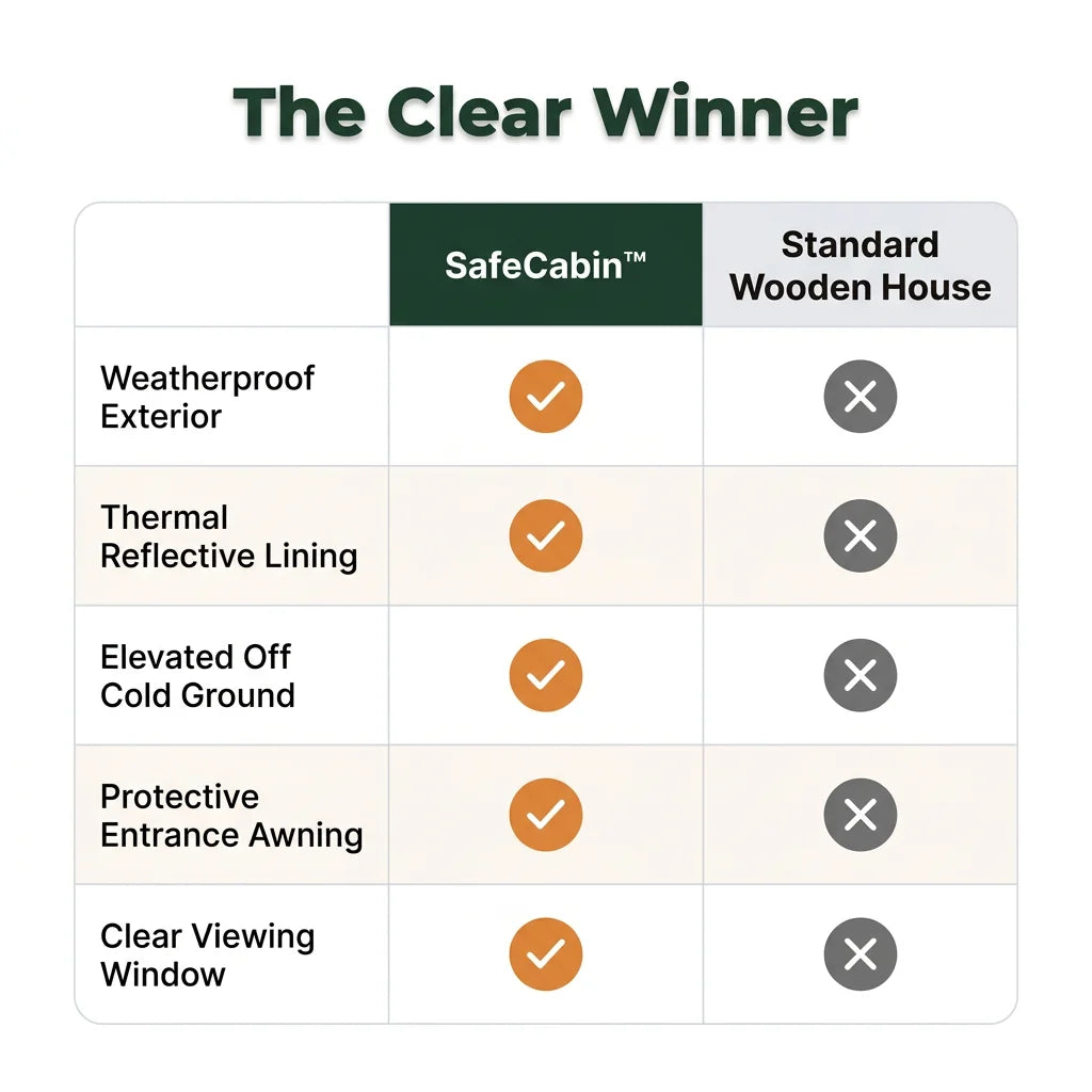 SafeCabin™ - Weatherproof outdoor shelter for cats