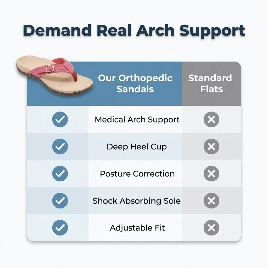 Orthopedic Arch Support Sandals - Stylish Stability for All-Day Wear