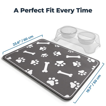NeatMat™ - Absorbent diatomaceous earth pet feeding mat