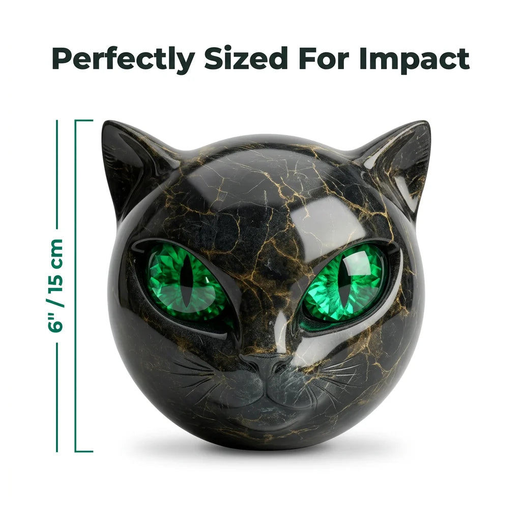 MysticCat™ - Sophisticated marble effect sculpture