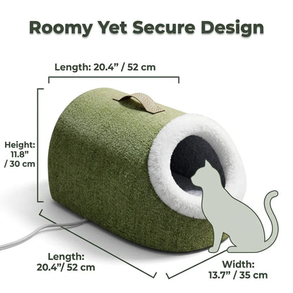 CozyHeat™ - Double-layered heated cave bed for maximum warmth