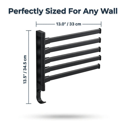 FlexArm™ - 5-Arm Swivel Wall-Mounted Towel Holder