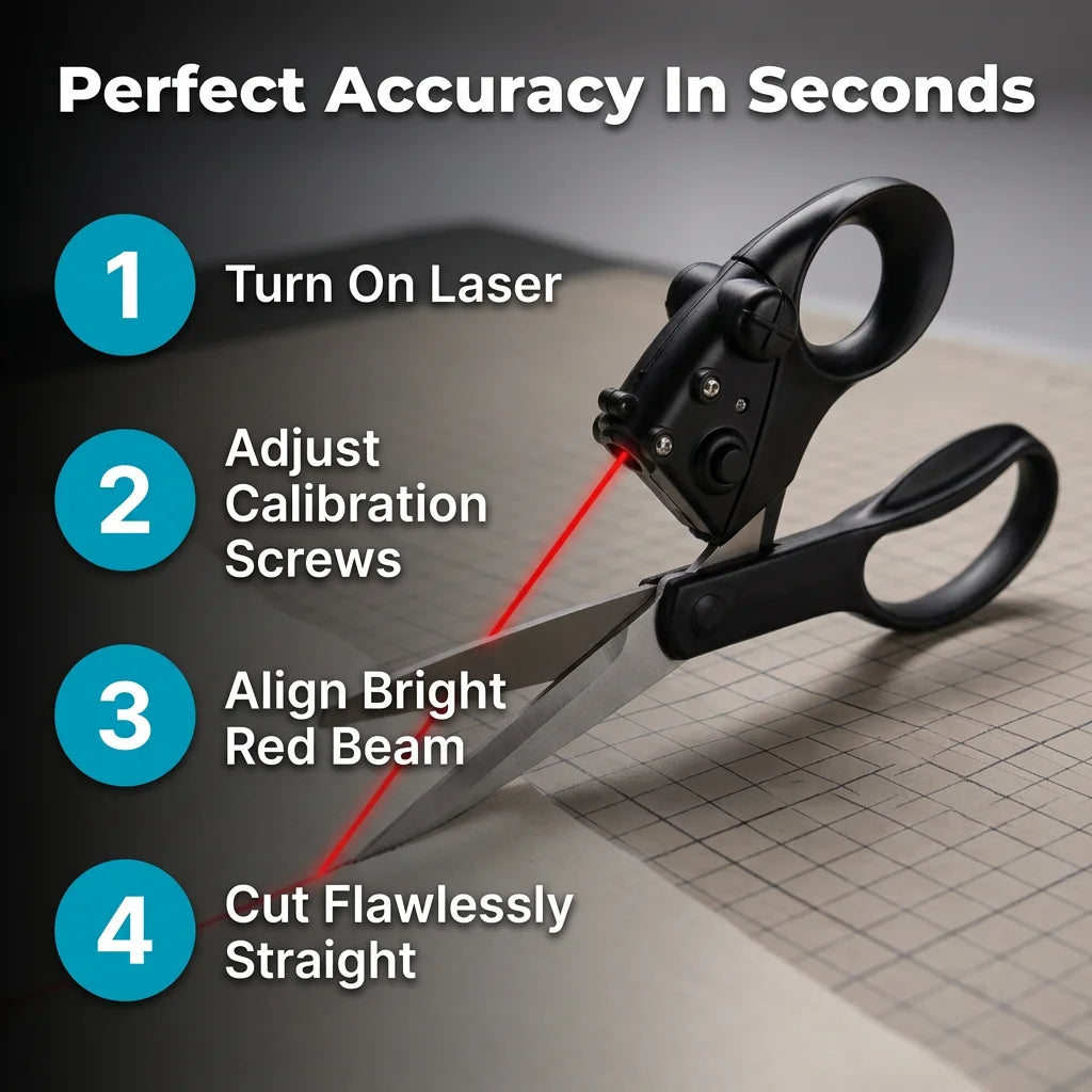 LaserGuide™ - Precision laser-guided metal scissors for perfect cuts