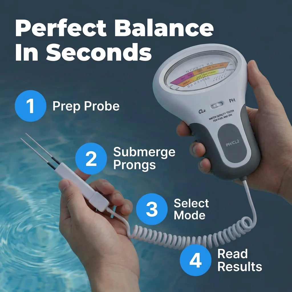 AquaTest™ - Digital pH and Chlorine Water Quality Tester