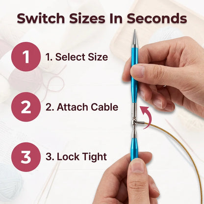 MaxStitch™ – zestaw wymiennych drutów okrągłych do różnorodnych projektów dziewiarskich