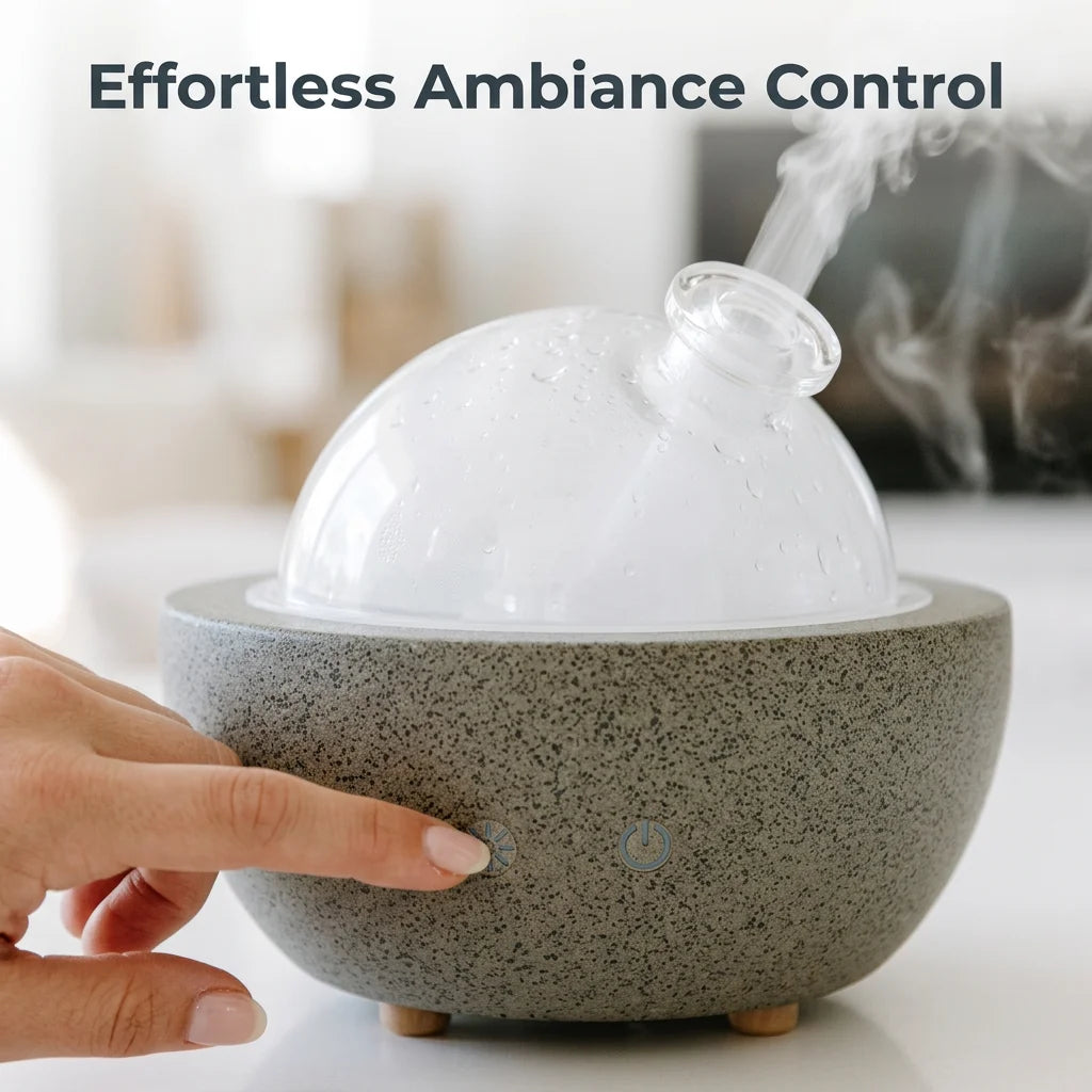 PureAroma™ - Elegant glass dome aromatherapy diffuser