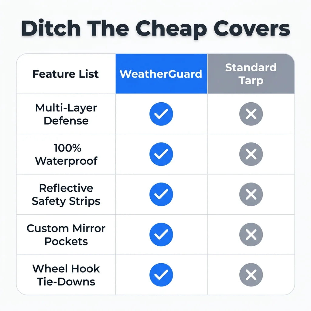 WeatherGuard™ - Waterproof and UV-resistant outdoor car cover