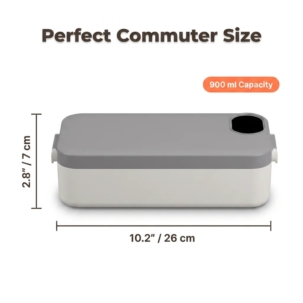WarmBox™ - Portable stainless steel electric meal warmer for office and travel