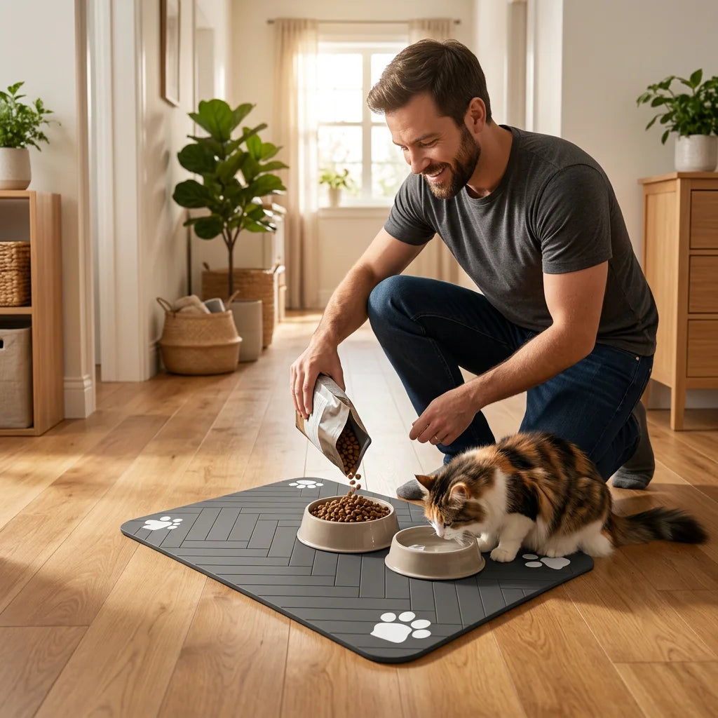 NeatMat™ - Absorbent diatomaceous earth pet feeding mat