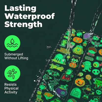 NeonArt™ - Premium glow-in-the-dark tattoo stickers for Halloween parties