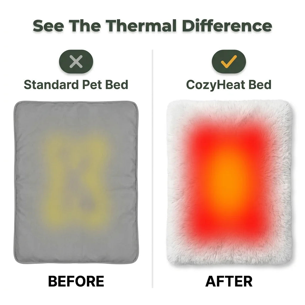CozyHeat™ - Double-layered heated cave bed for maximum warmth