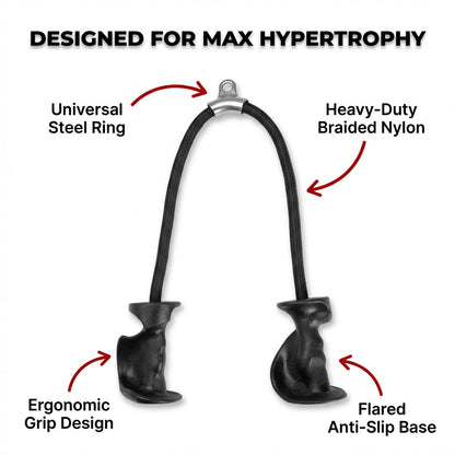 TriPull™ Tricep Rope with Ergonomic Handles