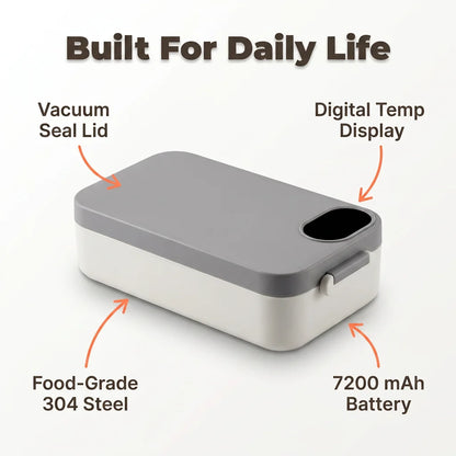 WarmBox™ - Portable stainless steel electric meal warmer for office and travel