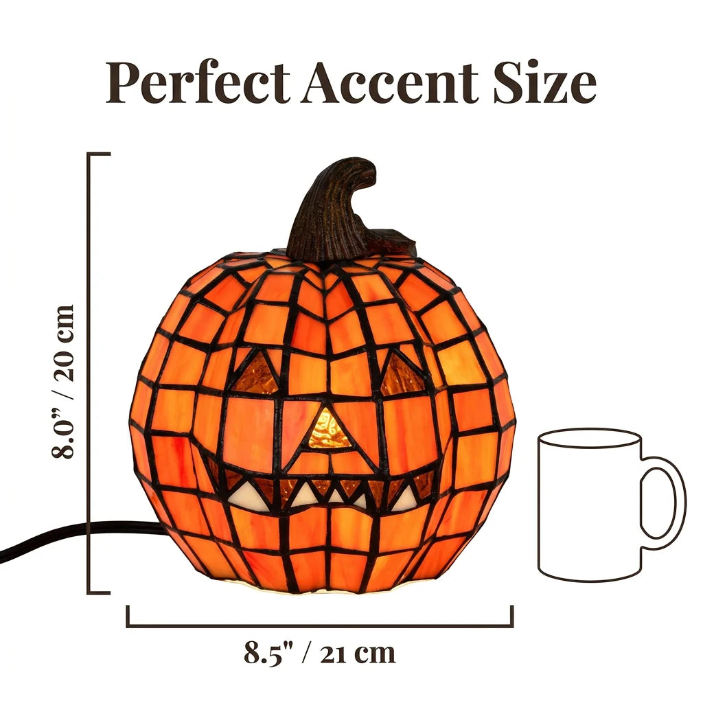 GlassGlow™ - Artisanal stained glass pumpkin for refined seasonal decor