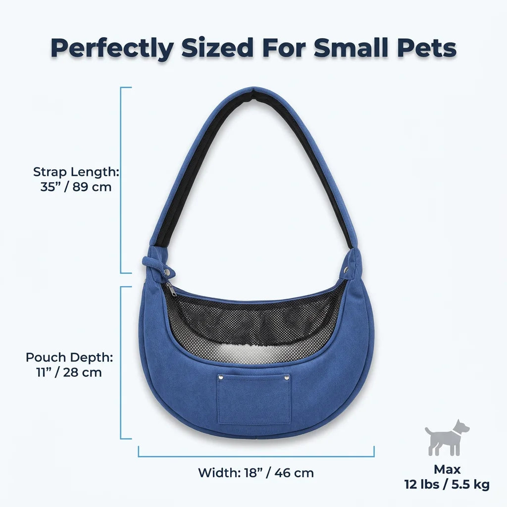 SoftSling™ - Ventilated Mesh and Padded Dog Sling Carrier