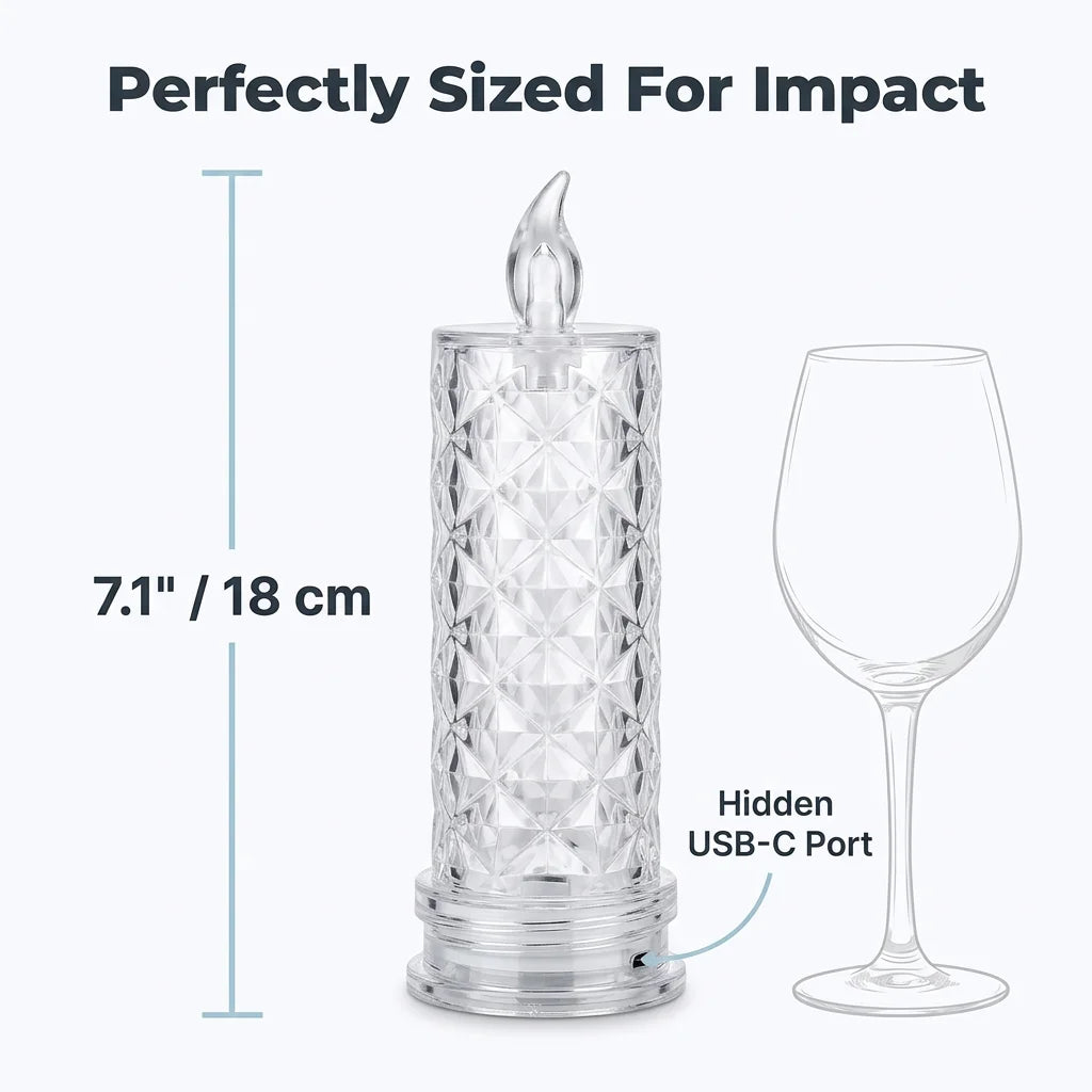 CrystalShine™ - Safe and Mess-Free Battery Operated Glitter Candle Lights