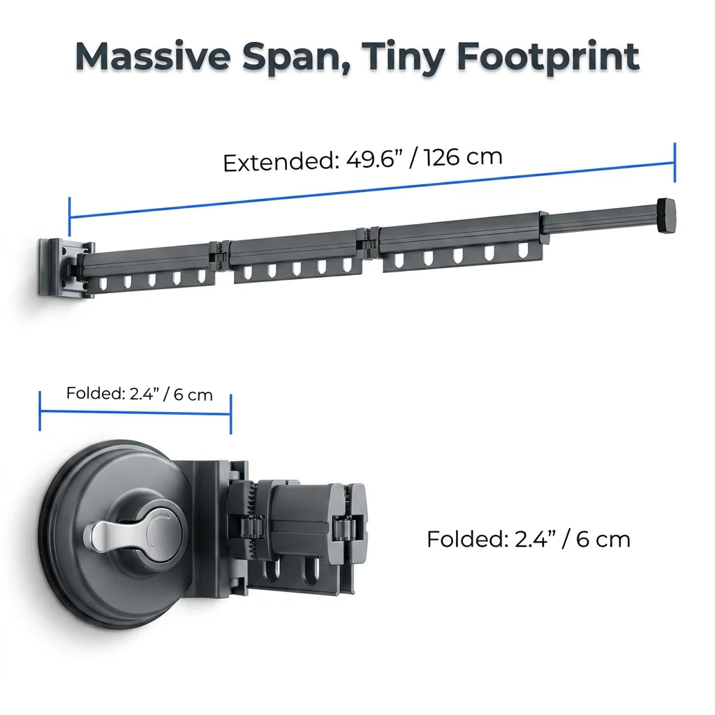 EasyMount™ - Space-saving foldable wall drying rack