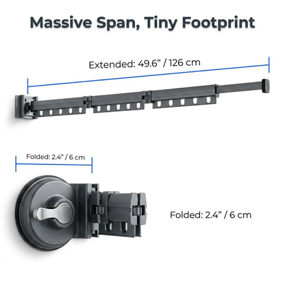 EasyMount™ - Space-saving foldable wall drying rack