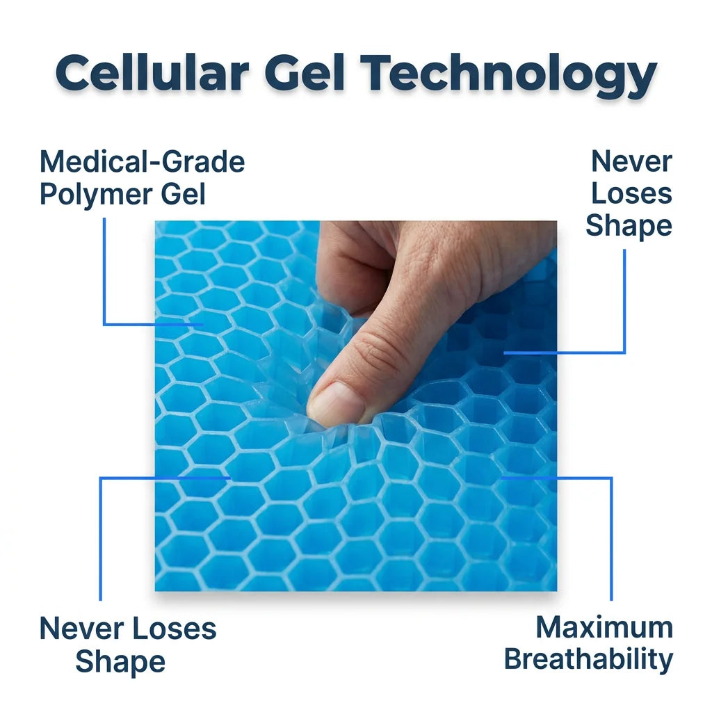 CoolGel™ - Medical-grade gel seat cushion for superior pressure relief
