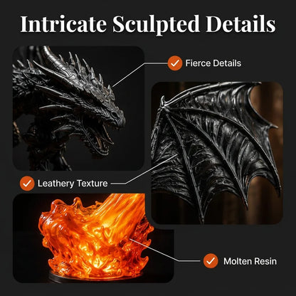 DragonGlow™ - Fire-Breathing Fantasy Bookshelf Lamp