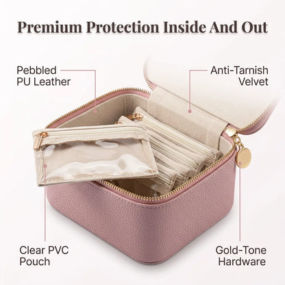JewelZip™ - Portable jewelry organizer with 12 secure zipper pockets