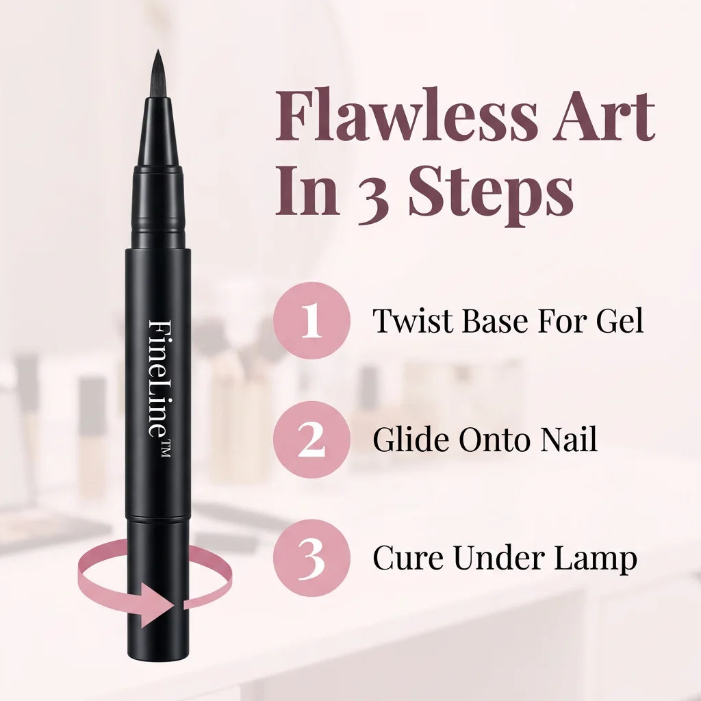 FineLine™ - Professional nail art gel pen for precise designs