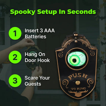 GhostEye™ - Interactive horror doorbell with moving eye and sound effects