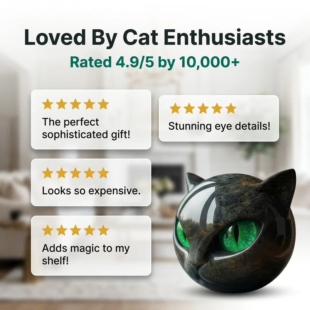 MysticCat™ - Sophisticated marble effect sculpture