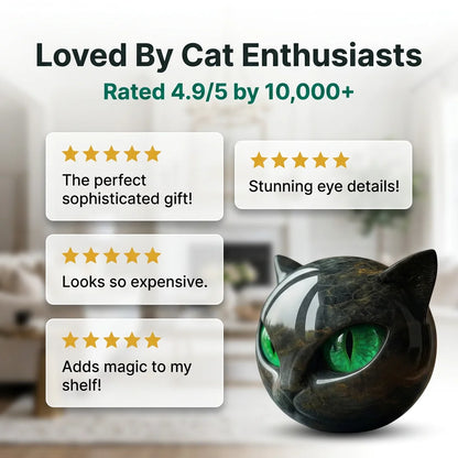 MysticCat™ - Sophisticated marble effect sculpture