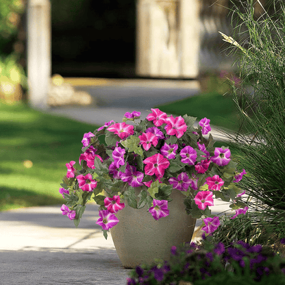 Lifelike Artificial Petunias - Weatherproof Floral Display