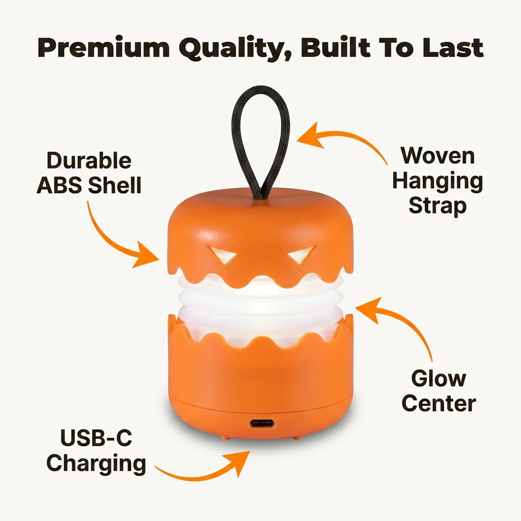FlexLantern™ - Collapsible spooky jack-o-lantern for easy seasonal storage