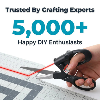 LaserGuide™ - Precision laser-guided metal scissors for perfect cuts
