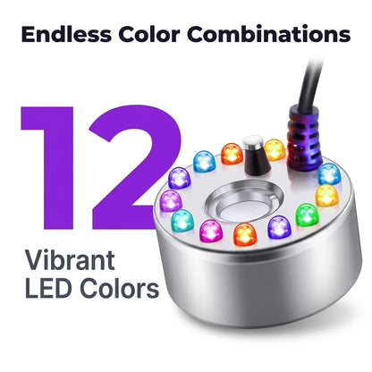 ColorFog™ - Ultrasonic mist maker with 12 LED color effects