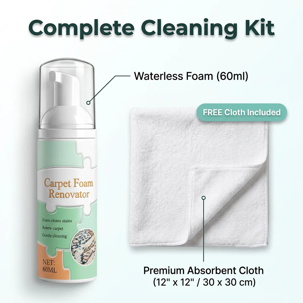 DryFoam™ - Waterless carpet stain remover for instant results