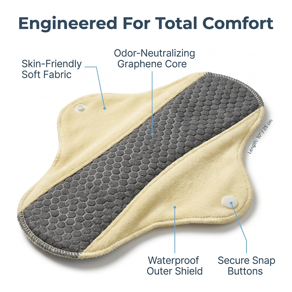 Almohadilla lavable e impermeable - Control de olores con grafeno