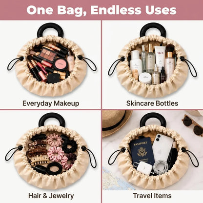 FlexBag™ - Instant-access drawstring makeup organizer