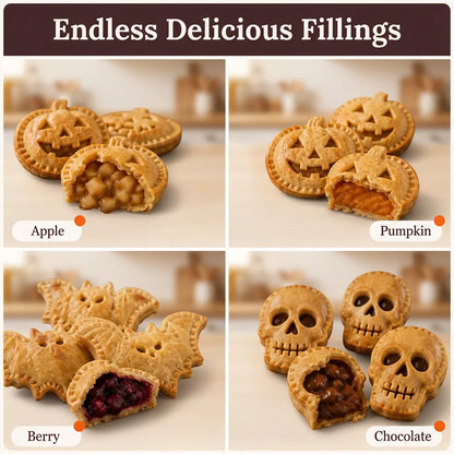 PiePress™ - 8 Piece Halloween Mini Pie Mold Set for Spooky Baking