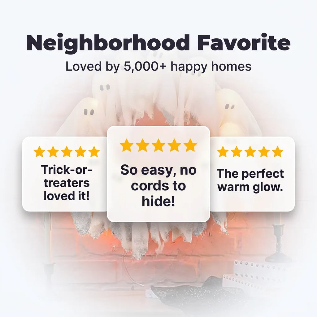 BooLight™ - Enchanting LED Halloween Ghost Wreath