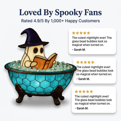 BubbleGlow™ - Spooky cute ghost nightlight for bedside ambiance