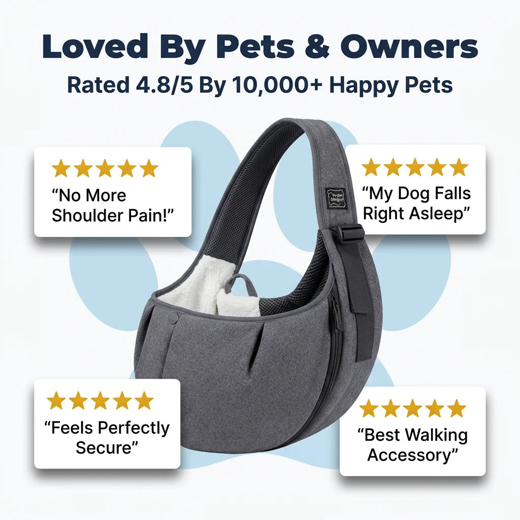 SoftSling™ - Ventilated Mesh and Padded Dog Sling Carrier