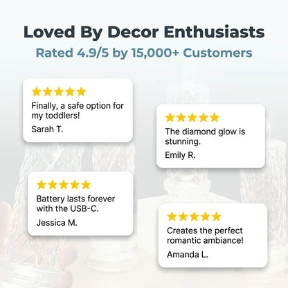 CrystalShine™ - Safe and Mess-Free Battery Operated Glitter Candle Lights