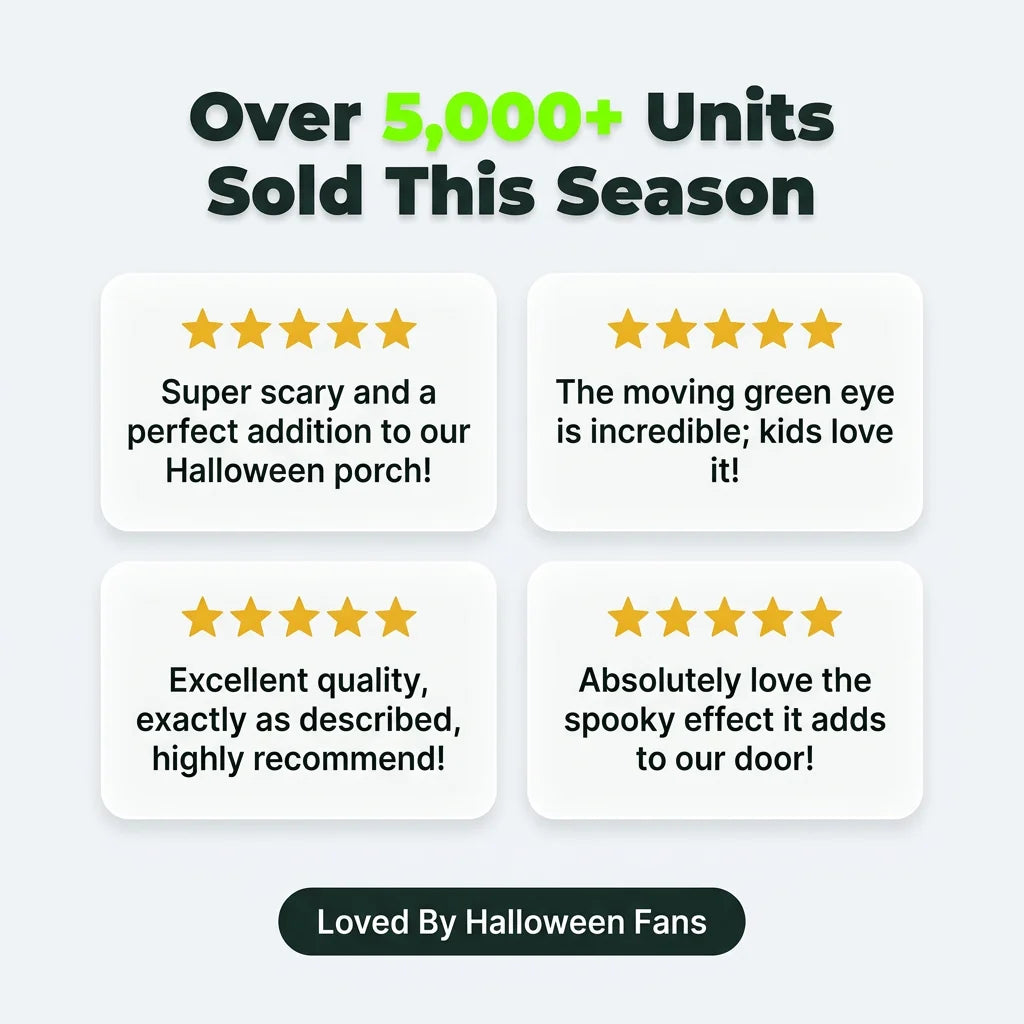 GhostEye™ - Interactive horror doorbell with moving eye and sound effects