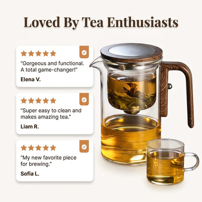 ClearBrew™ - Heat-Resistant Borosilicate Glass Teapot for Loose Leaf Tea