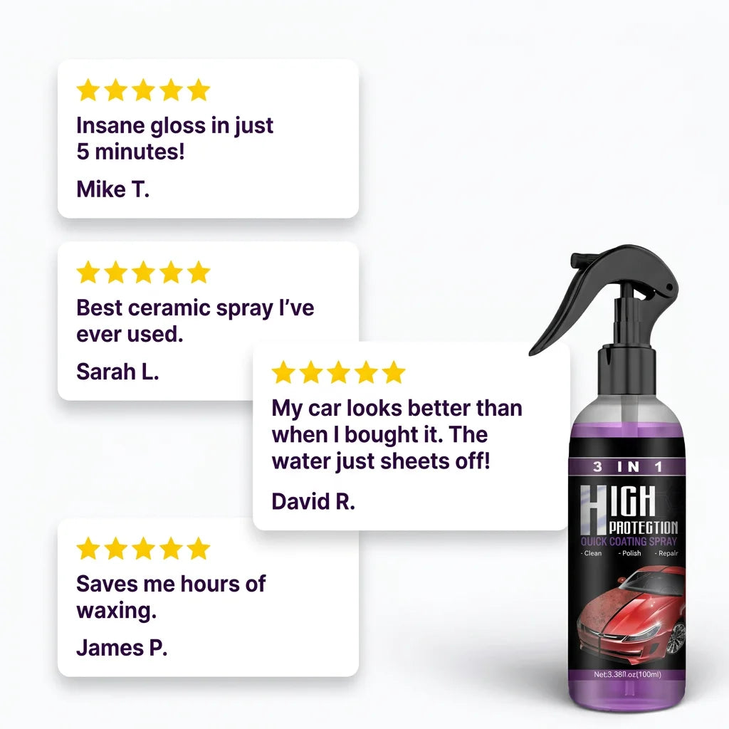 GlossMax™ - Professional 3-in-1 Ceramic Coating Spray