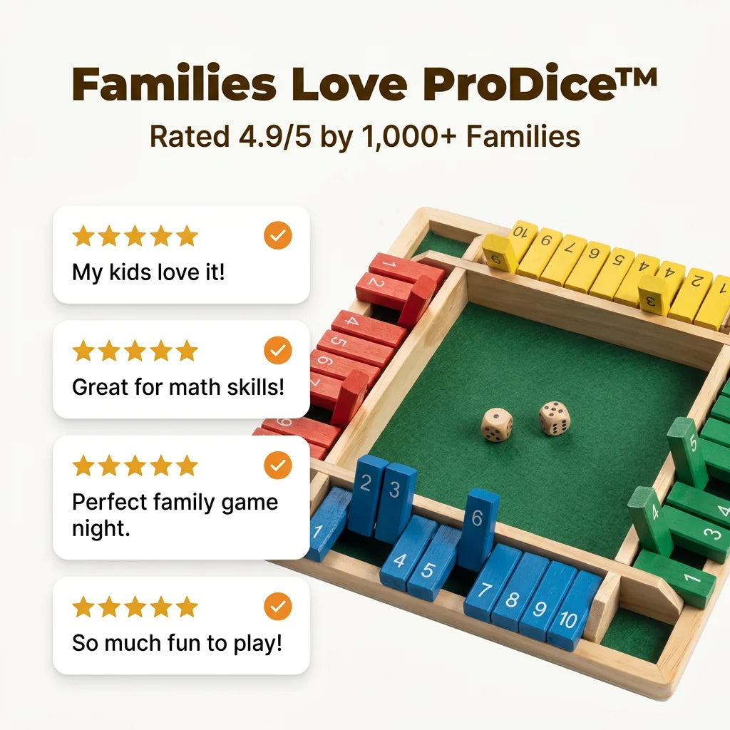 ProDice™ - Classic wooden math game for families