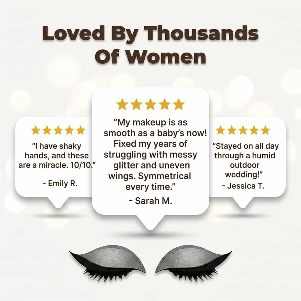 Adesivi per Eyeliner Riutilizzabili - Look Glam Istantaneo in Secondi