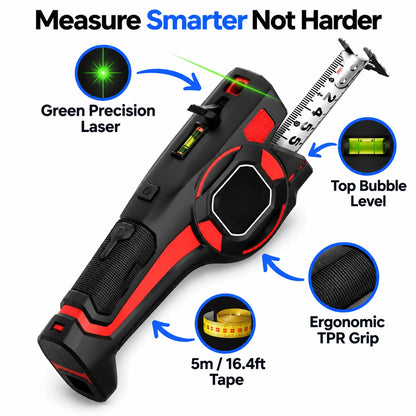 ProBeam™ - 2-in-1 laser tape measure with integrated level